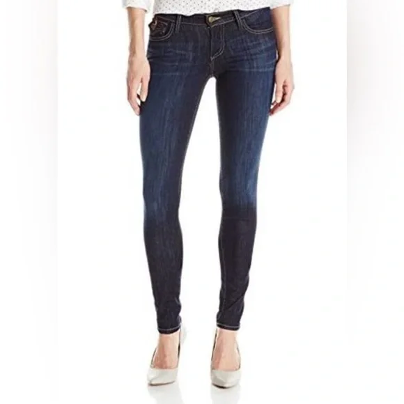 True Religion Casey Low Rise Super Skinny Stretch Dark Blue Denim Women's 28 - Picture 3 of 12